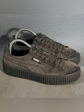 Puma by Rihanna Fenty Gray Suede Platform Sneakers Women’s Size 8.5